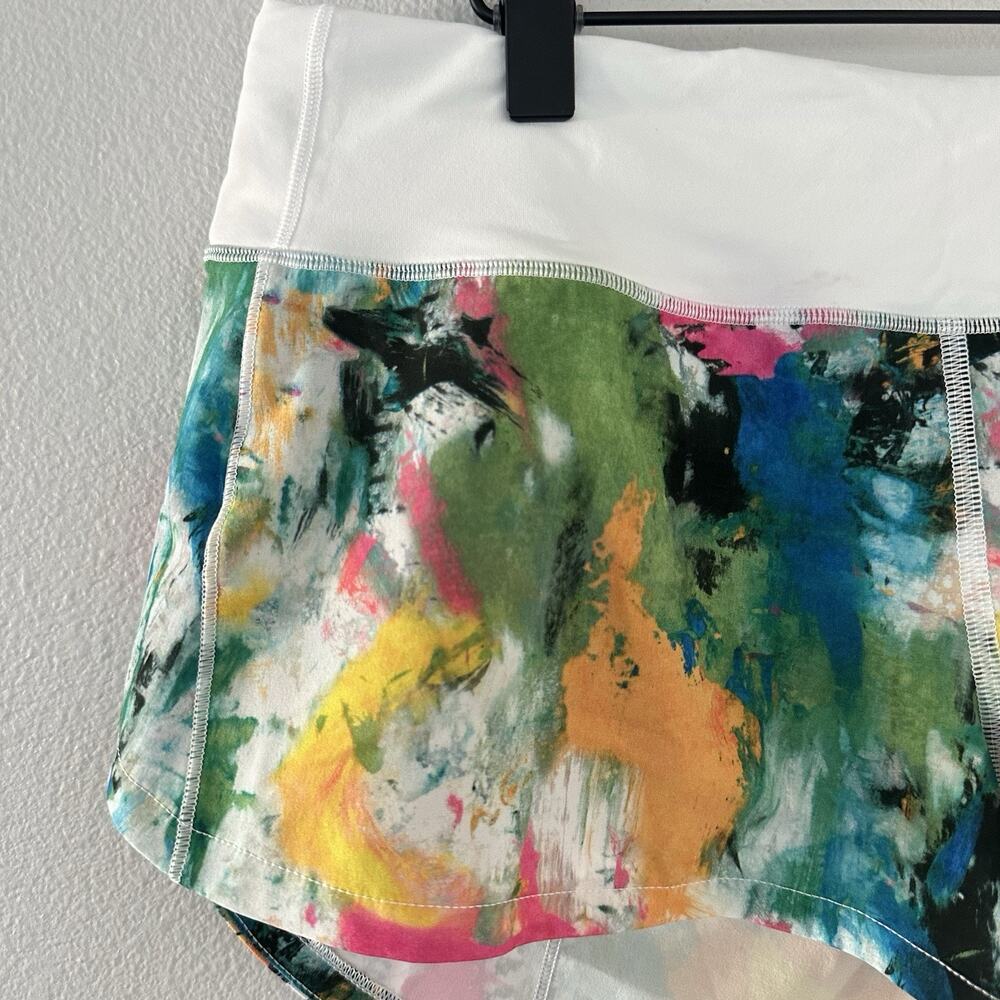Lululemon Speed Up Shorts Multi Colored Size 8 Athletic Gorpcore Running Indie - Picture 7 of 15